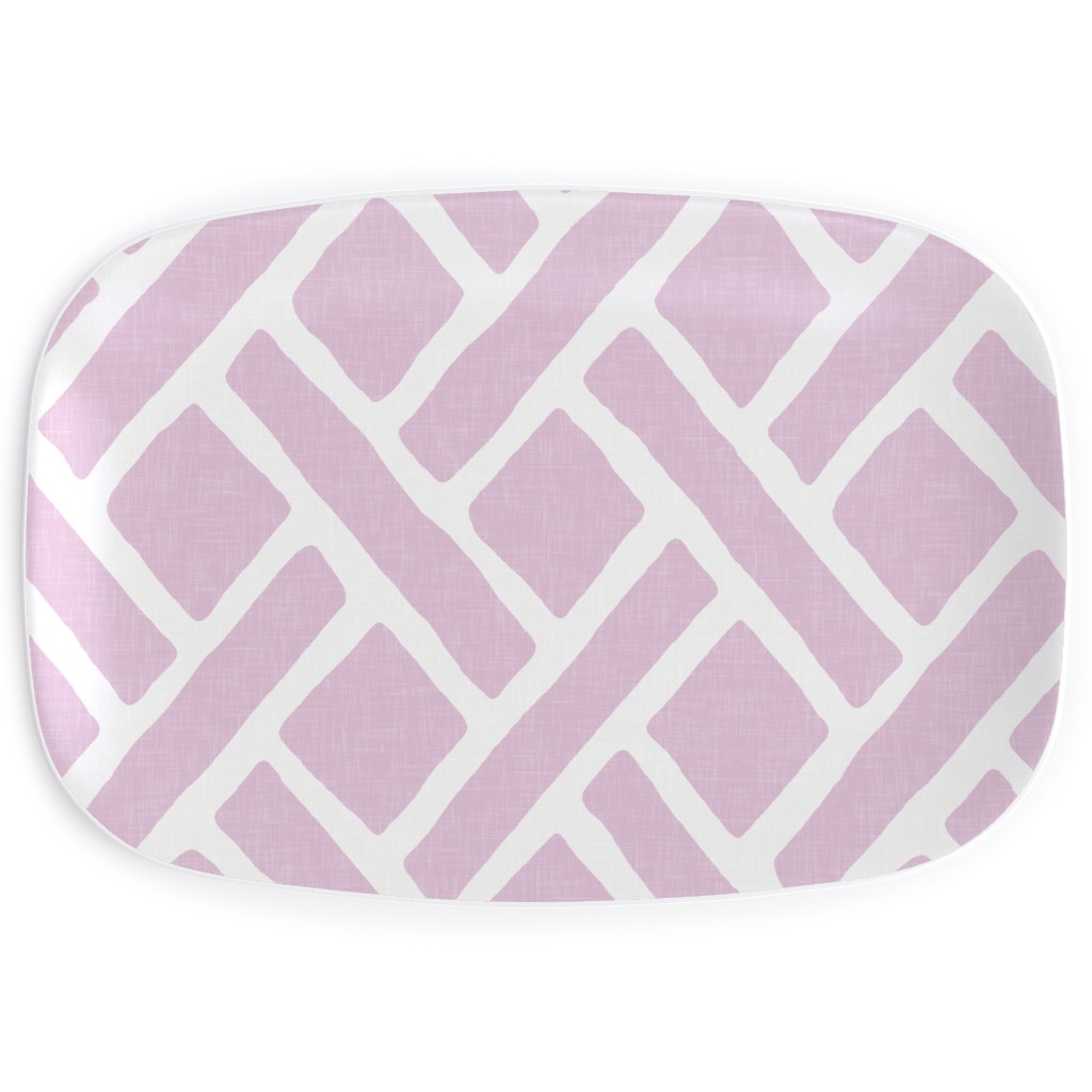 Savannah Trellis Serving Platter, Purple, Pansy