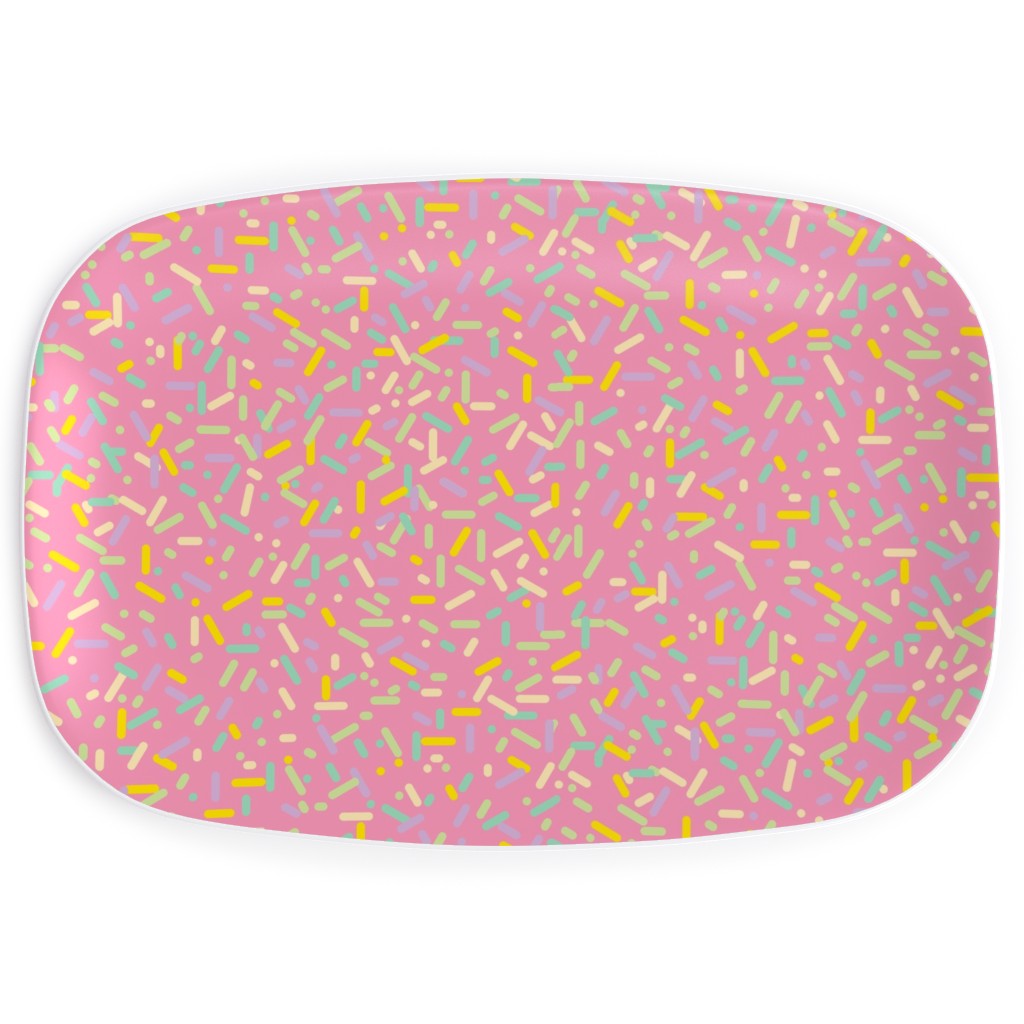 Sprinkles - Pink Serving Platter, Pink, Bright Pink