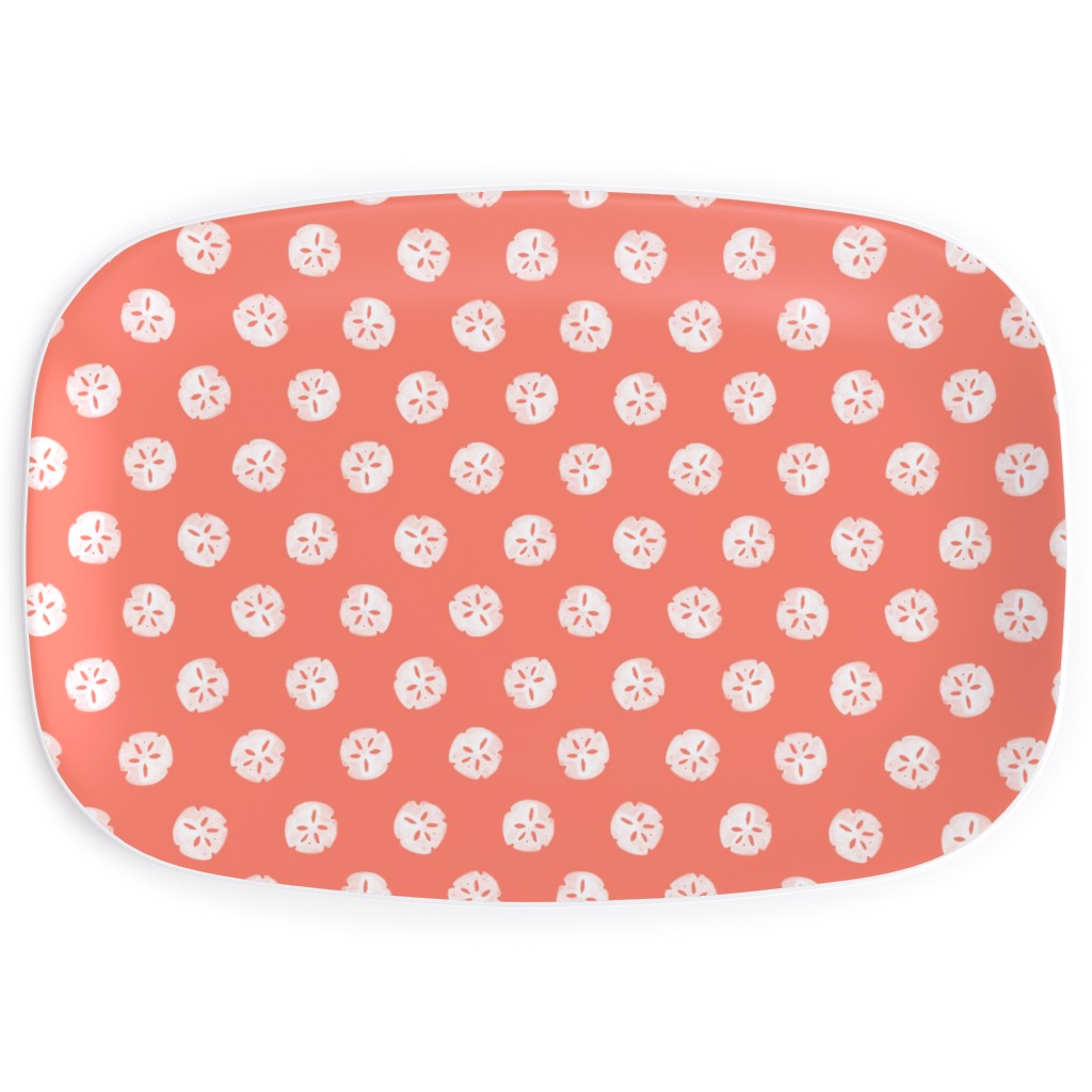 Sand Dollars - Coral Serving Platter, Orange