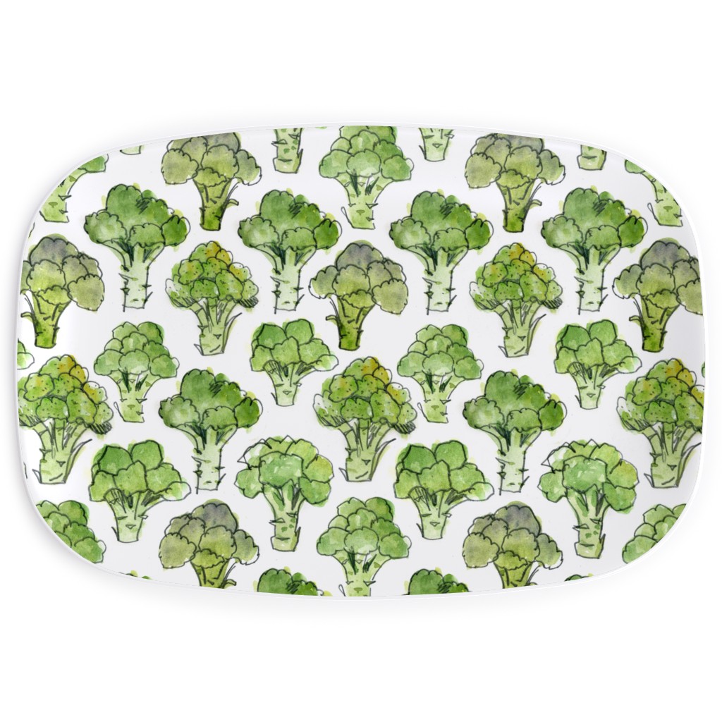 Broccoli - Green Serving Platter, Green