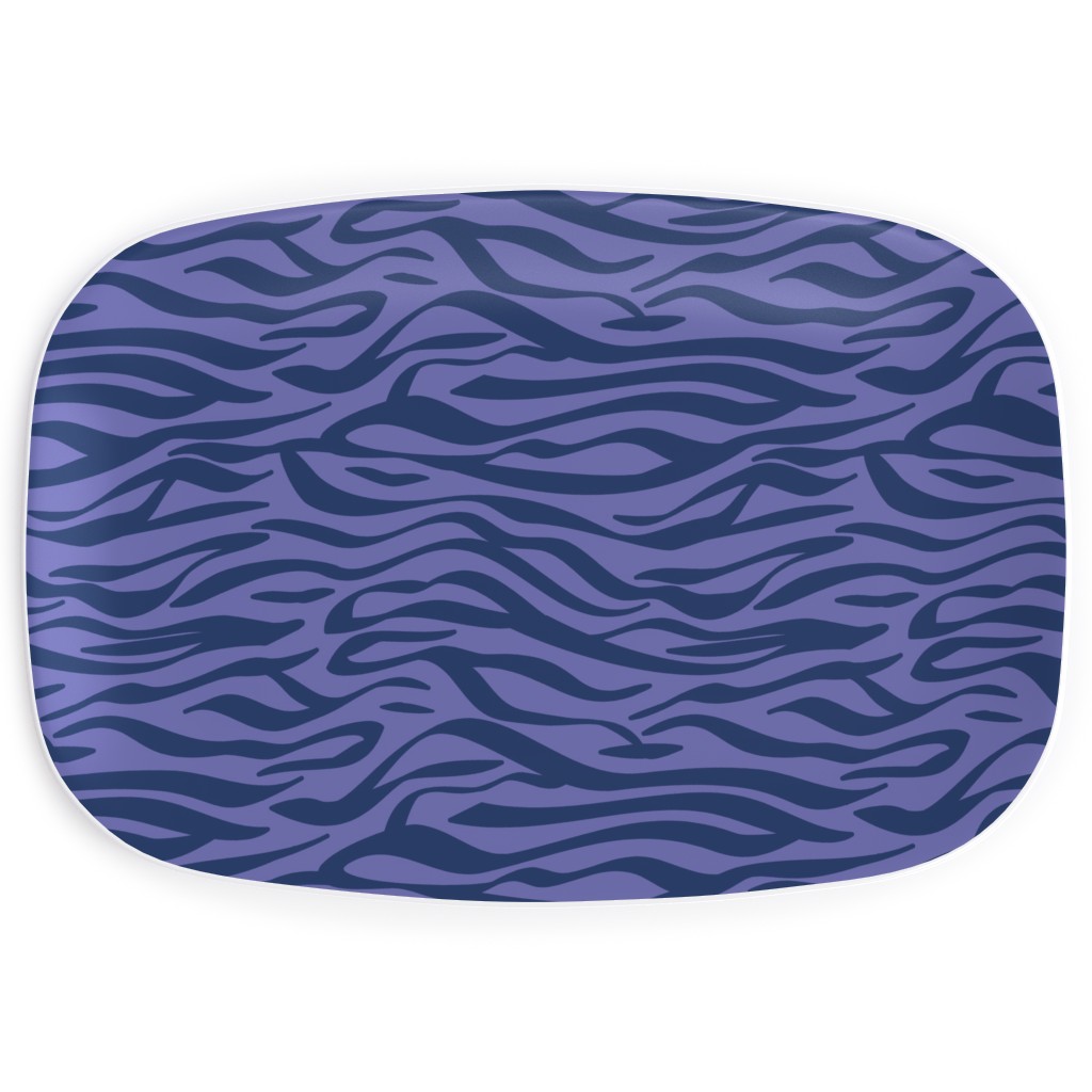 Zebra Animal Print - Purple Serving Platter, Purple