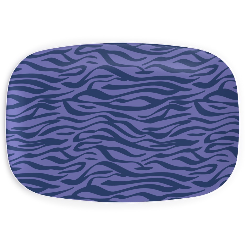 Zebra Animal Print - Purple Serving Platter, Purple, Purple