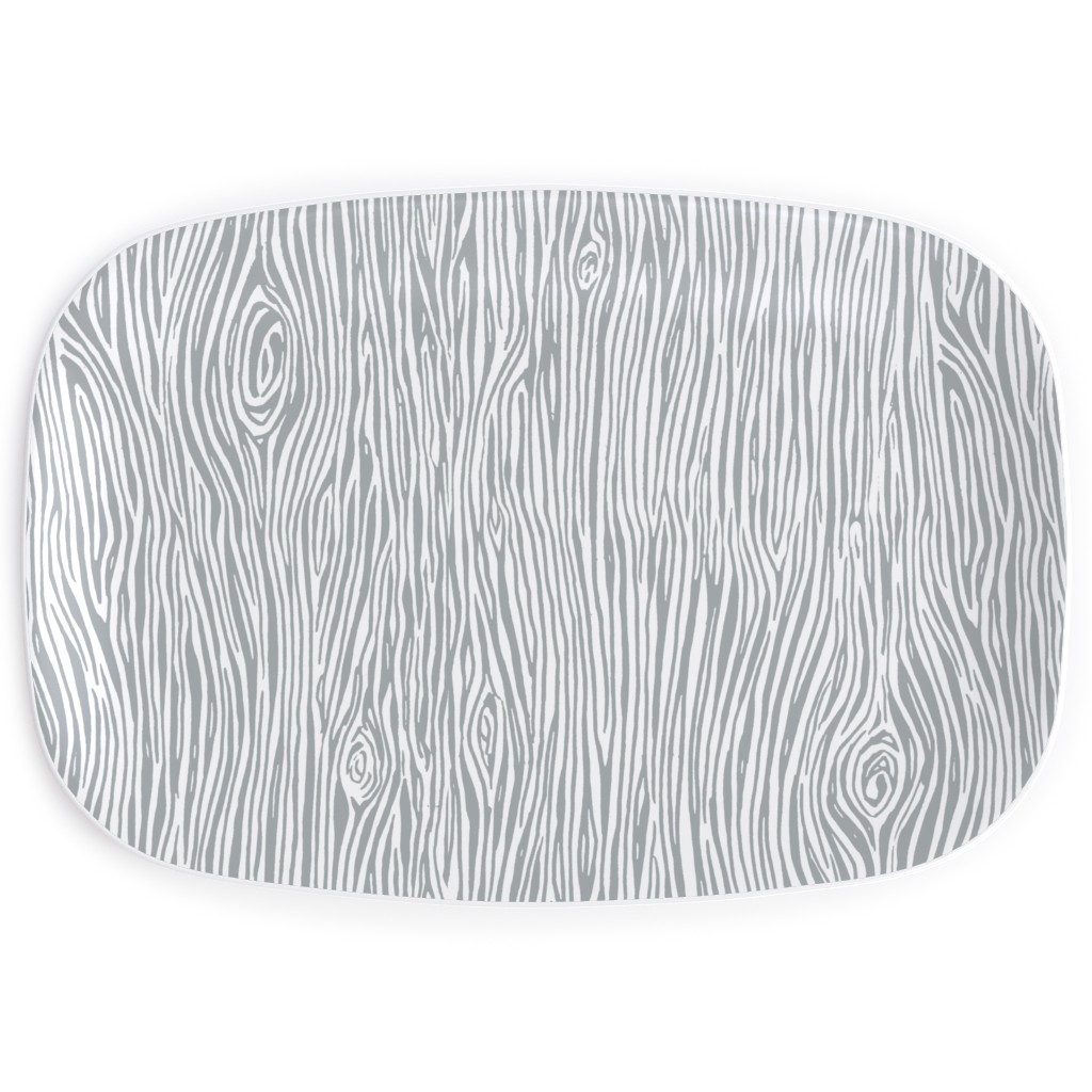 Woodgrain - Gray Serving Platter, Gray