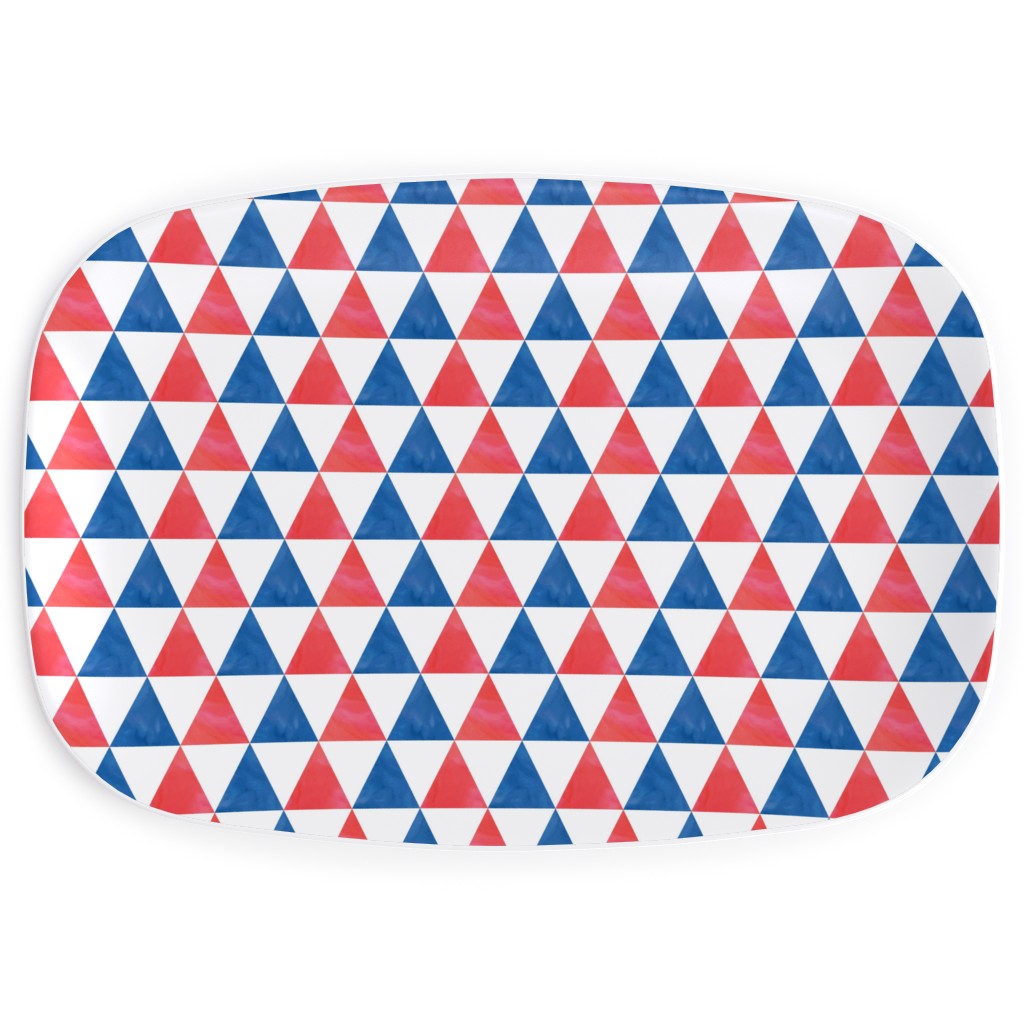 Faded Triangles - Multi Serving Platter, Multicolor
