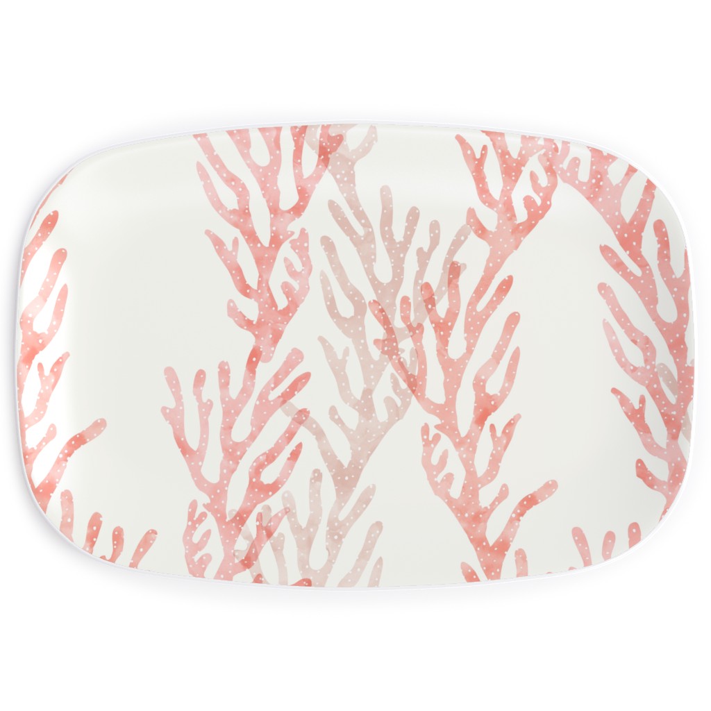 Coral Mermaid Serving Platter, Pink, Pearl