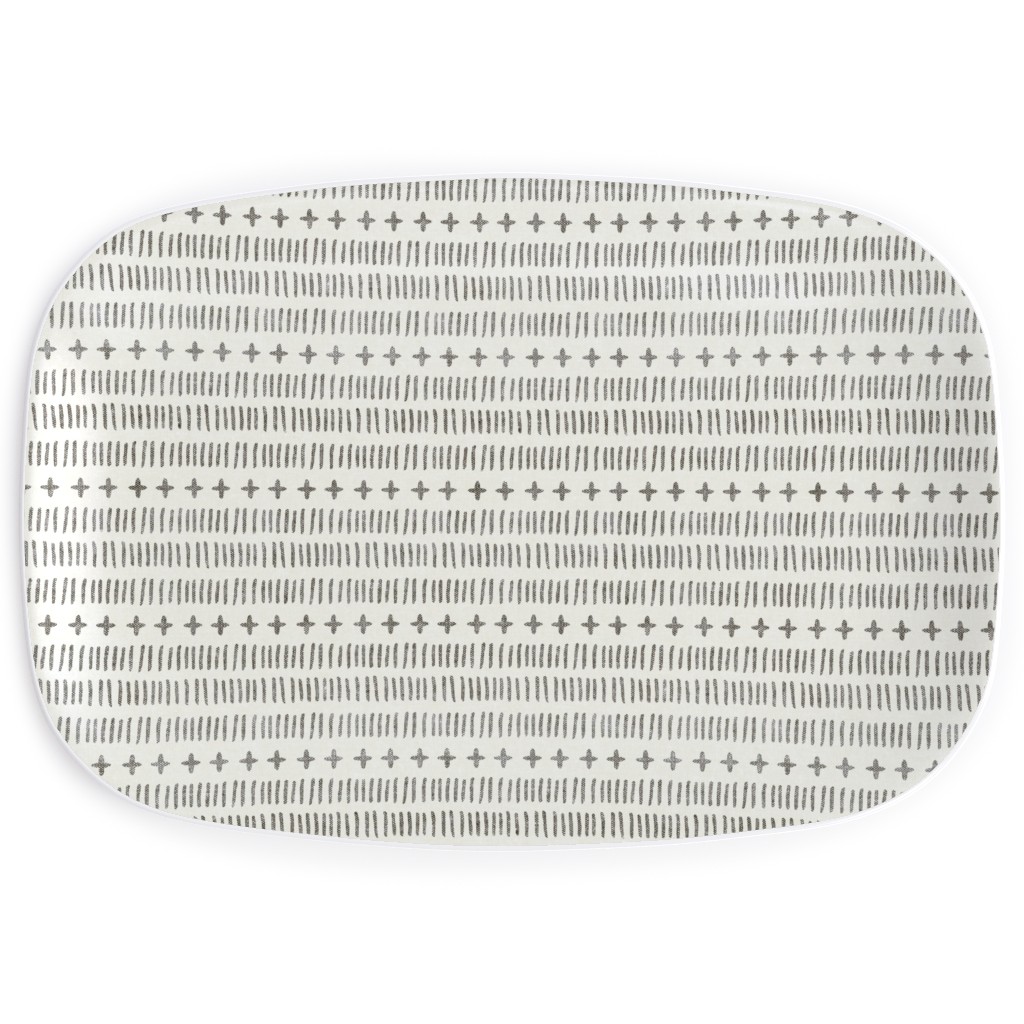 Modern Farmhouse Dash - Light Serving Platter, Beige