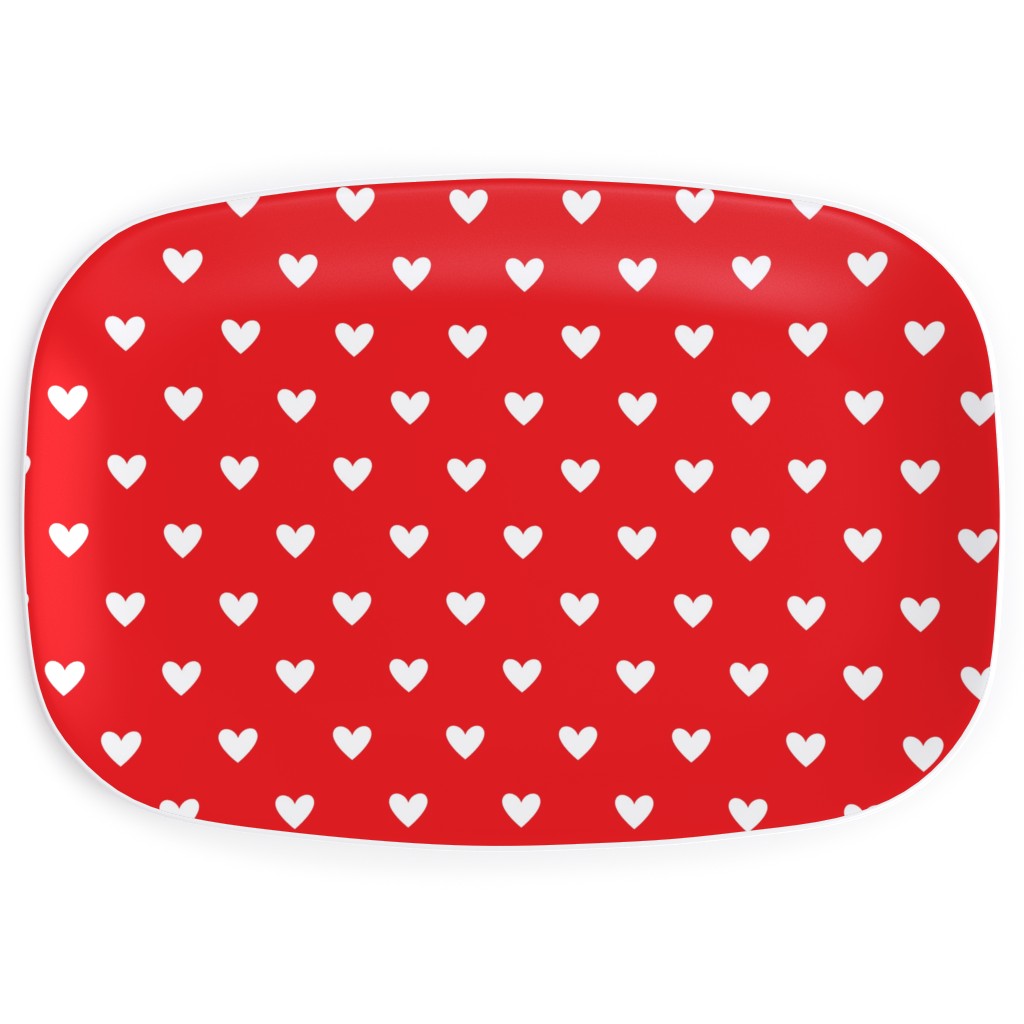 Love Hearts - Red Serving Platter, Red