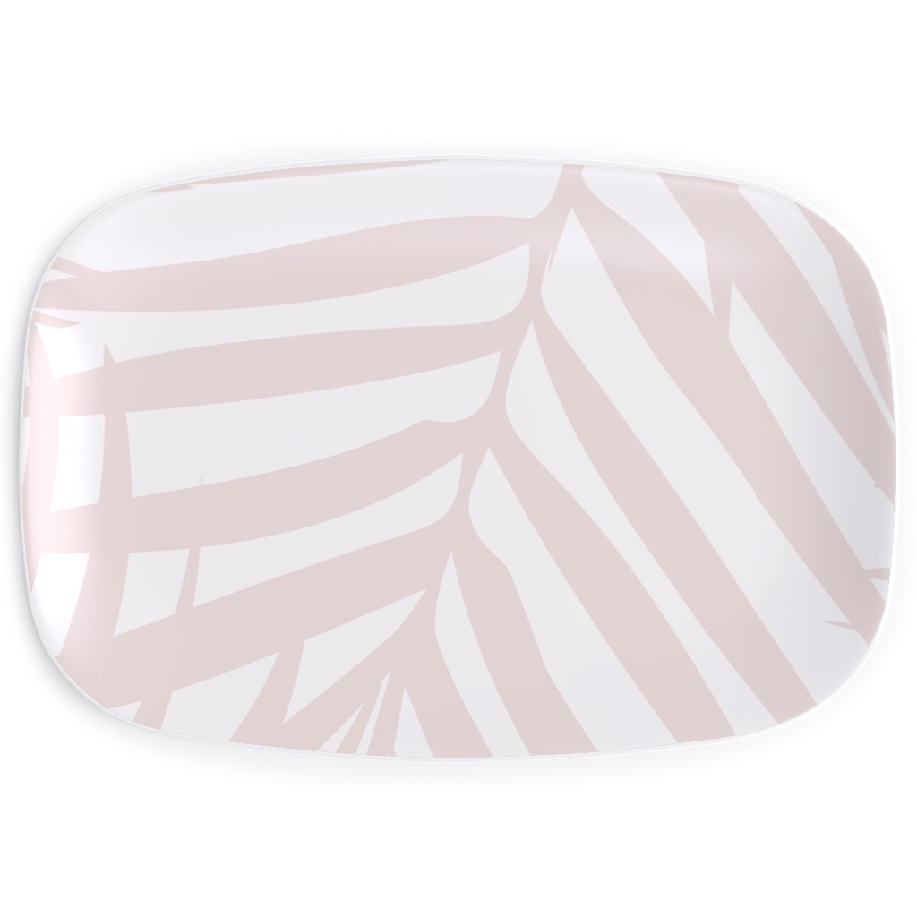 Fronds - Petal Pink Serving Platter, Pink