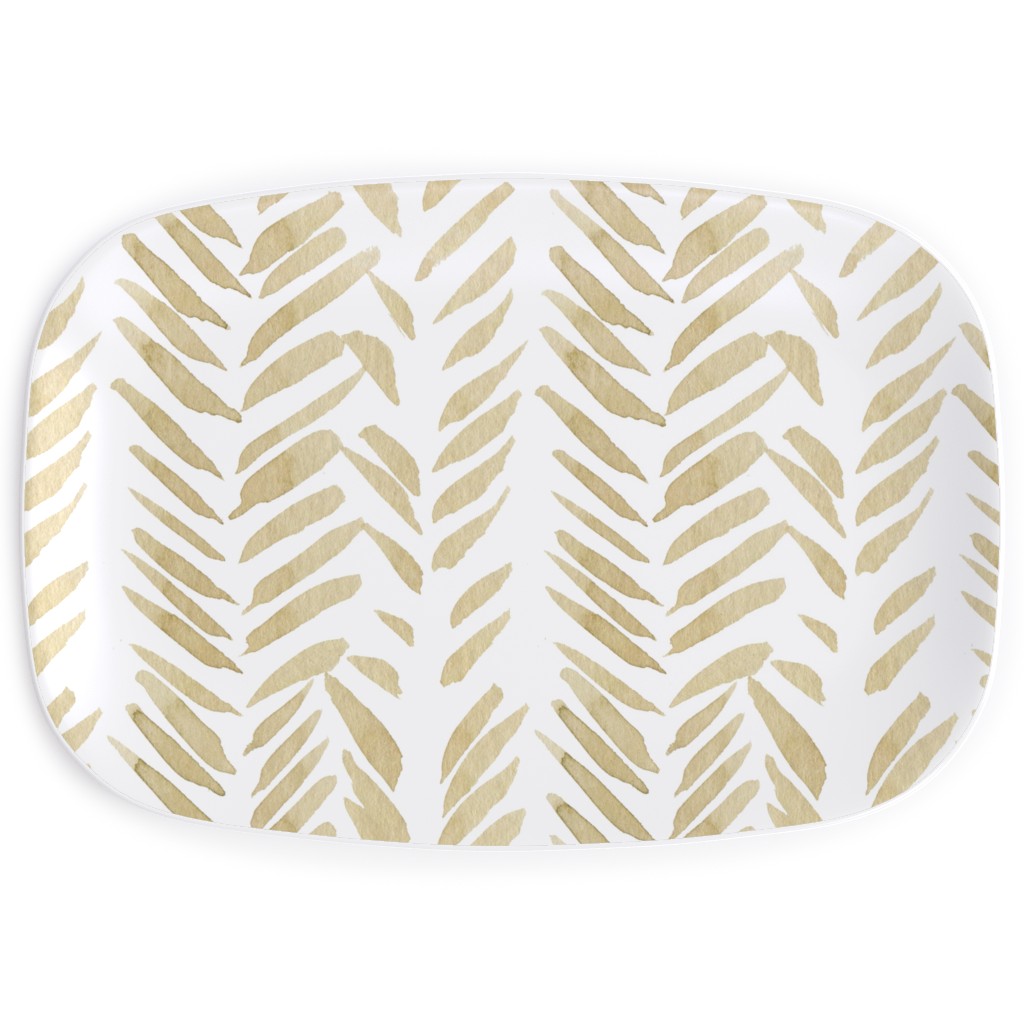 Leaf - Gold Serving Platter, Yellow