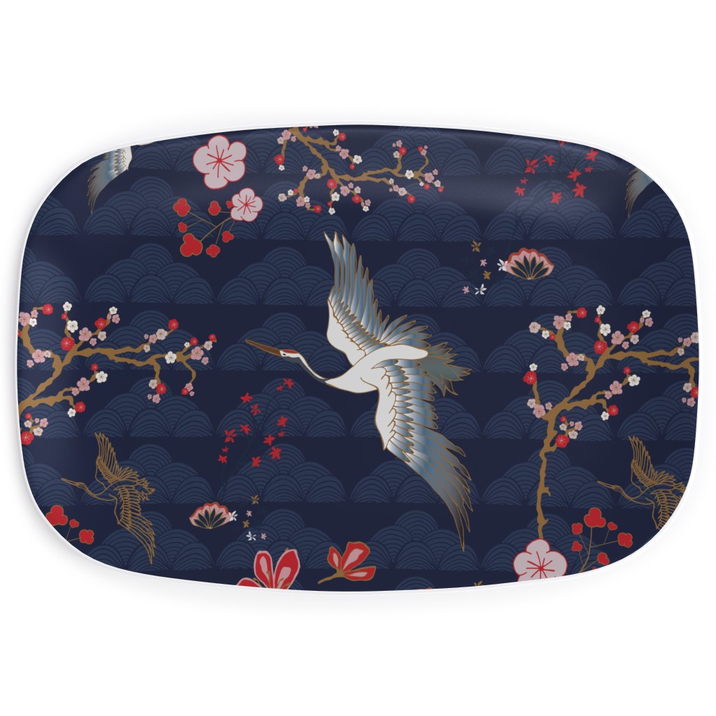 Zen Crane - Multi Serving Platter, Blue, True Blue