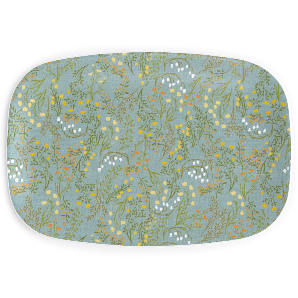 Summer Meadow Serving Platter, Green, Spring Valley