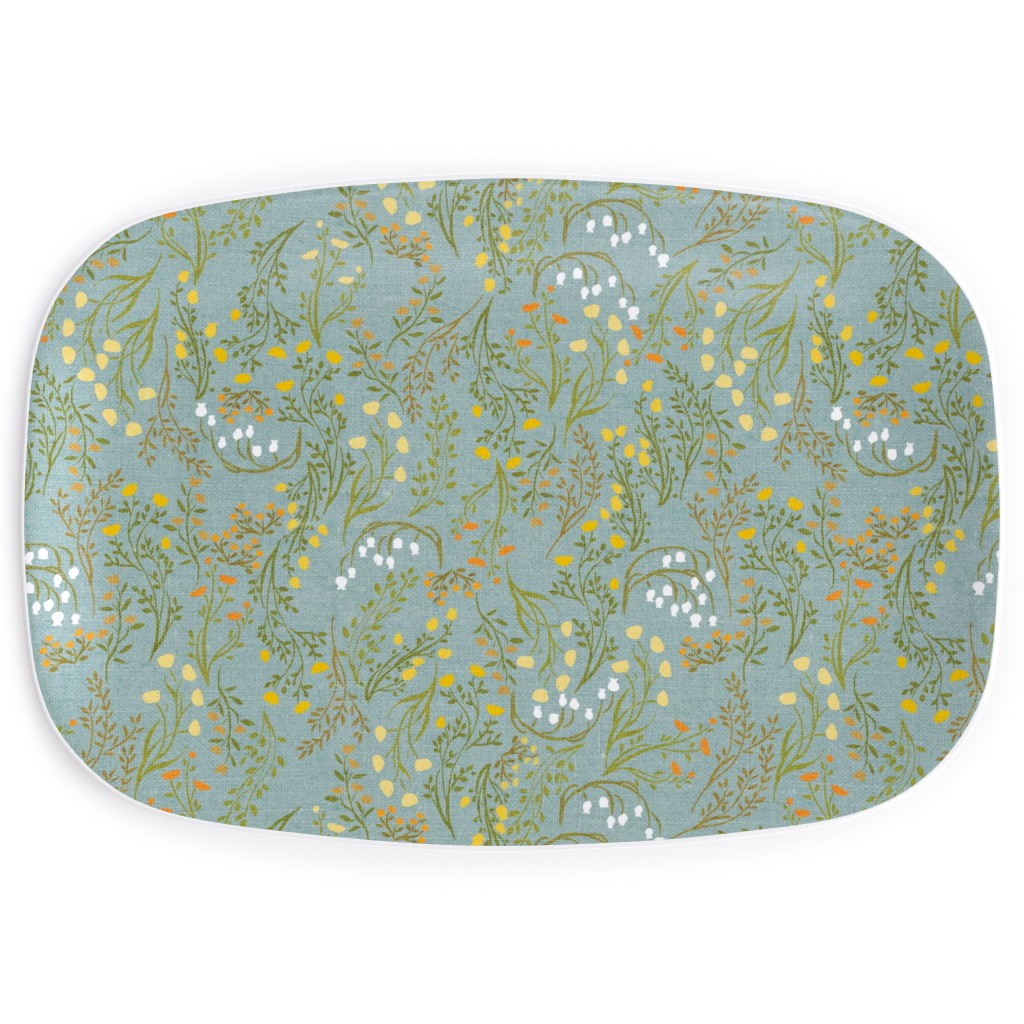 Summer Meadow Serving Platter, Green