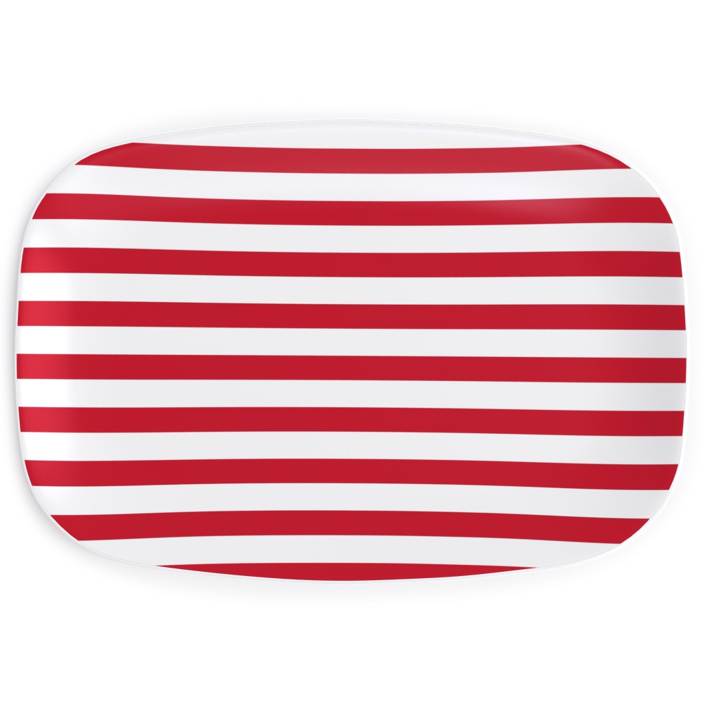Red Stripe Plates