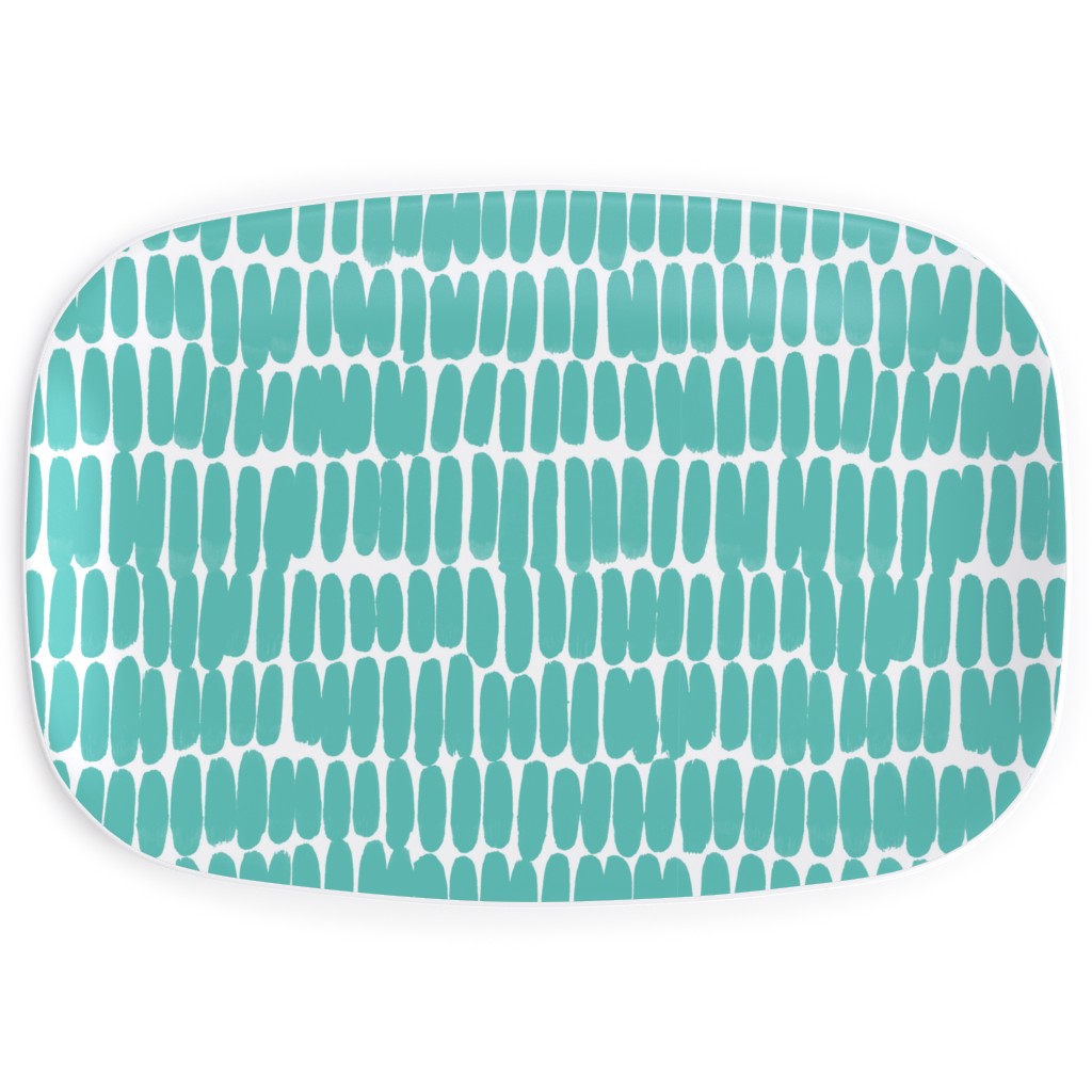 Hatches Serving Platter, Green, Sea