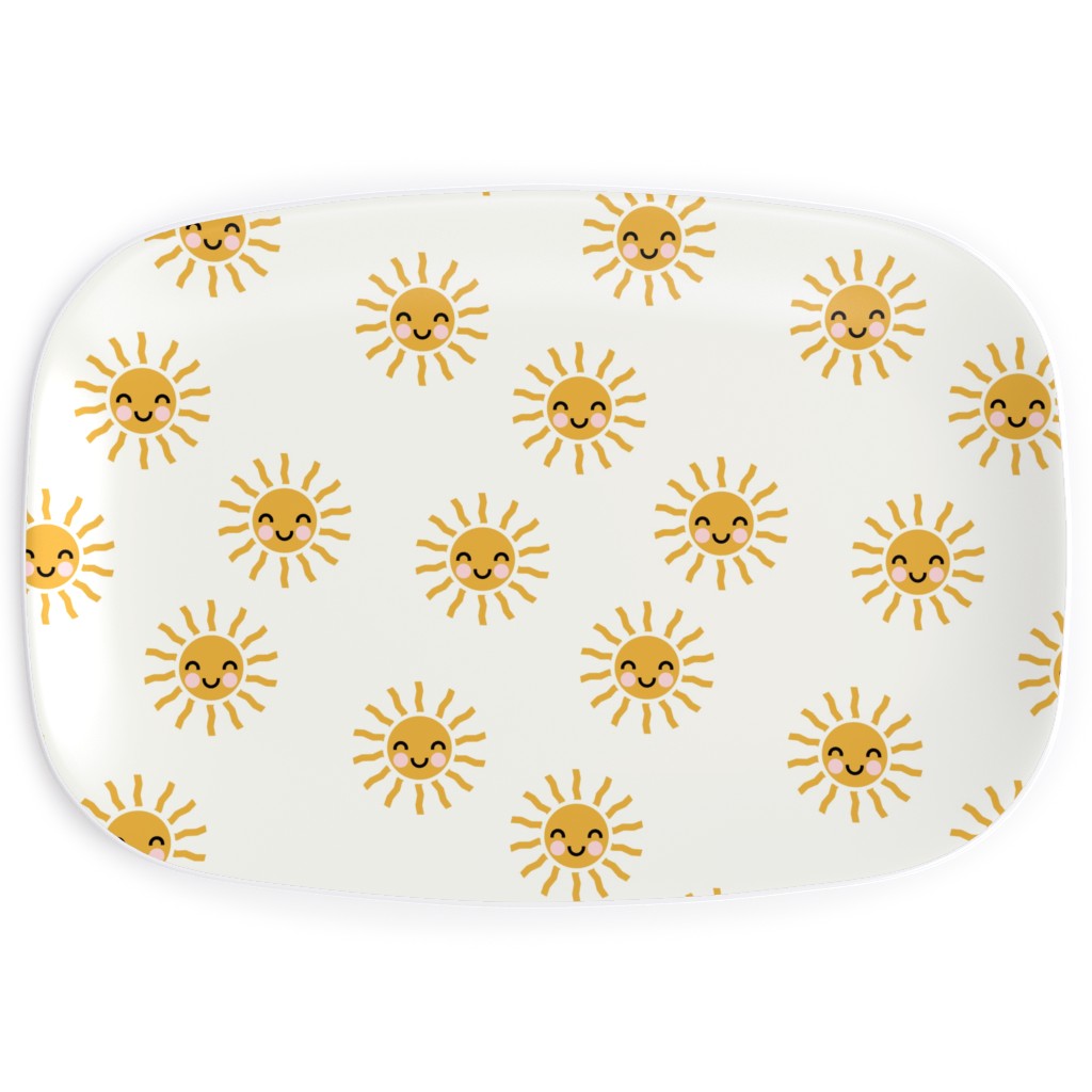 Cute Sunshine - Yellow Serving Platter, Yellow