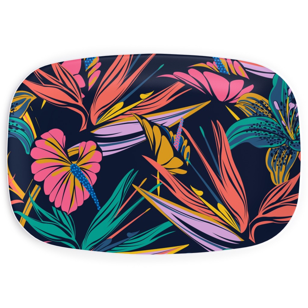 Electric Paradise Serving Platter, Multicolor