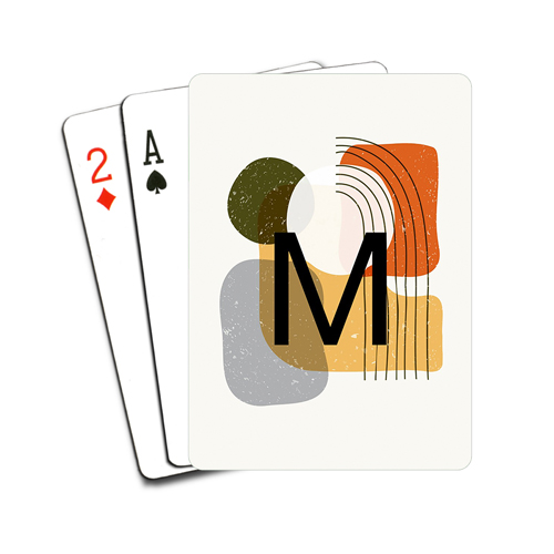 Abstract Flow Custom Text Playing Cards, Multicolor