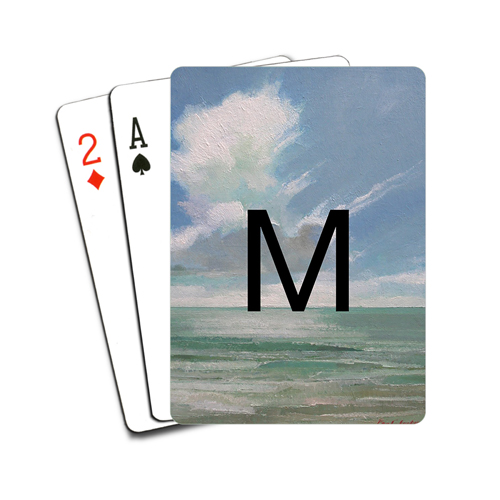Breezy Sea Custom Text Playing Cards, Multicolor