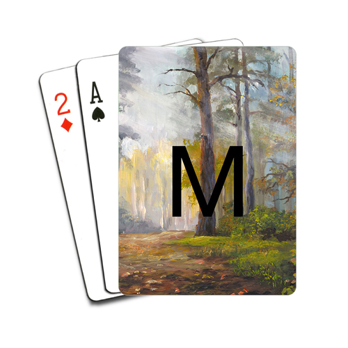 Path View Custom Text Playing Cards, Multicolor