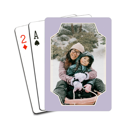 Unique Frame Playing Cards, Purple