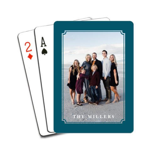 Bold Ticket Frame Playing Cards, Blue