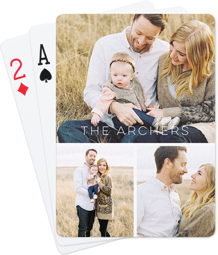 Gallery of Three Playing Cards, Multicolor