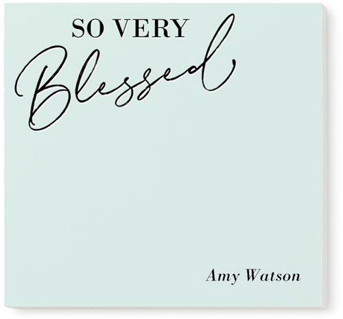 Contemporary So Very Blessed Post-it Notes, 3x3, Green