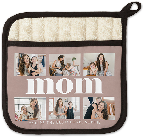 Bold Mom Love Pot Holder, Brown