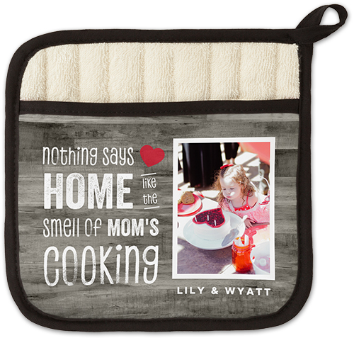 Mom's Cooking Pot Holder, White