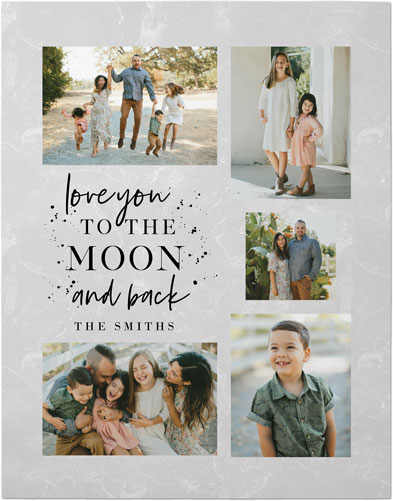 Brushed To The Moon Premium Poster, Gray