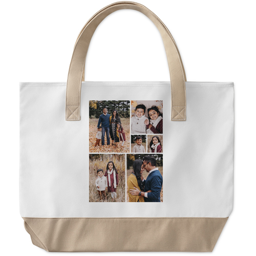 Gallery of Six Large Tote, Beige, Photo Personalization, Large Tote, Multicolor