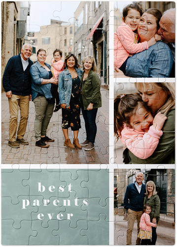 Stacked Best Photos Puzzle, Puzzle Board, 60 pieces, Rectangle, Puzzle, Green, mint