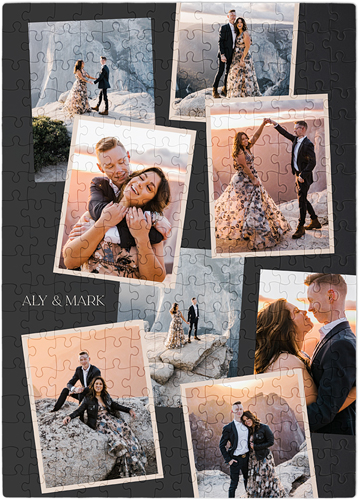 Collage Overlap Puzzle, Puzzle Board, 252 pieces, Rectangle, Puzzle, Gray, charcoal