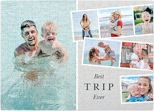 Family Film Strip Puzzle, Puzzle Board, 252 pieces, Rectangle, Puzzle, Gray, silver lining