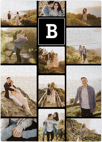 Pictogram Portrait Puzzle, Puzzle Board, 252 pieces, Rectangle, Puzzle, Black, black