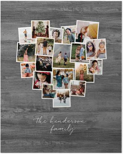 Heart Collage Portrait Puzzle, Puzzle Board, 520 pieces, Rectangle, Puzzle, Gray, gray