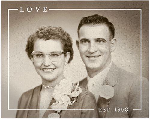 Love Border Puzzle, Puzzle Board, 520 pieces, Rectangle, Puzzle, White, white