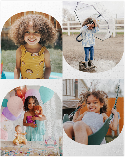 Modern Arch Collage Puzzle, Puzzle Board, 520 pieces, Rectangle, Puzzle, White, white