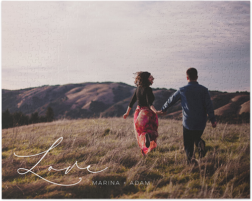 Fine Love Script Puzzle, Puzzle Board, 520 pieces, Rectangle, Puzzle, White, white