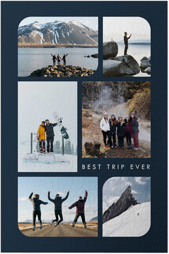 Rounded Edges Puzzle, Puzzle Board, 1014 pieces, Rectangle, Puzzle, Black, silhouette