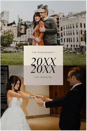 Then and Now Puzzle, Puzzle Board, 1014 pieces, Rectangle, Puzzle, Beige, antique white