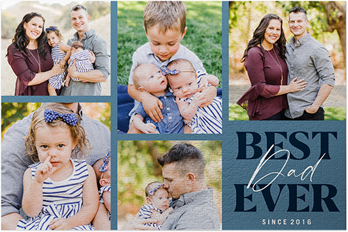 Best Dad Collage Puzzle, Puzzle Board, 1014 pieces, Rectangle, Puzzle, Blue