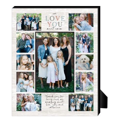 We Love You Rustic Personalized Frame, - No photo insert, 8x10, Brown