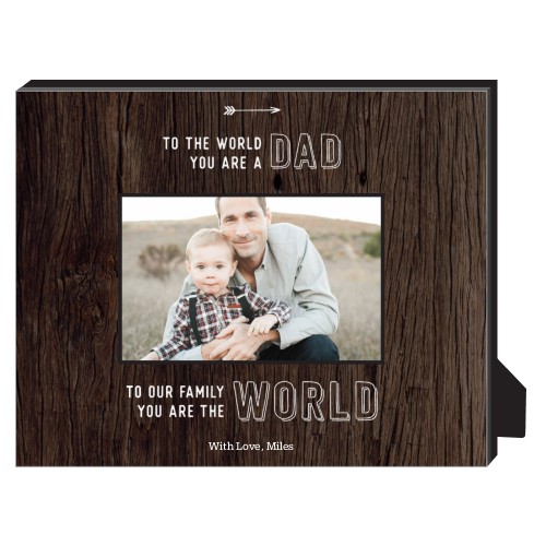 You're My World Personalized Frame, - Photo insert, 8x10, Brown
