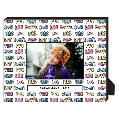 Emoji Texting Personalized Frame, - No photo insert, 8x10, Blue