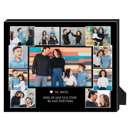 Modern Artisanal Collage Personalized Frame, - No photo insert, 8x10, Black