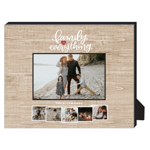 Rustic Family Heart Personalized Frame, - Photo insert, 8x10, Brown