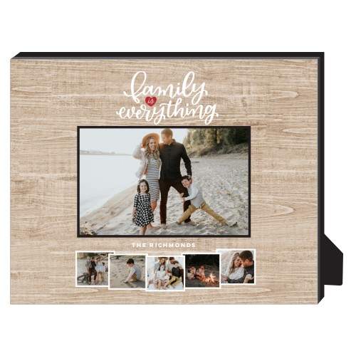 Rustic Family Heart Personalized Frame, - No photo insert, 8x10, Brown