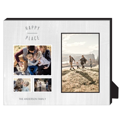 Happy Place Personalized Frame, - No photo insert, 8x10, White