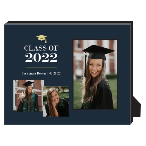 Classic Hat Graduate Personalized Frame, - Photo insert, 8x10, Black